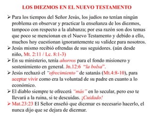 El diezmo IdDP.pptx enseñanza bíblica del diezmo | PPTX