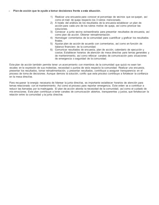 El dilema de la junta de vecinos | DOCX