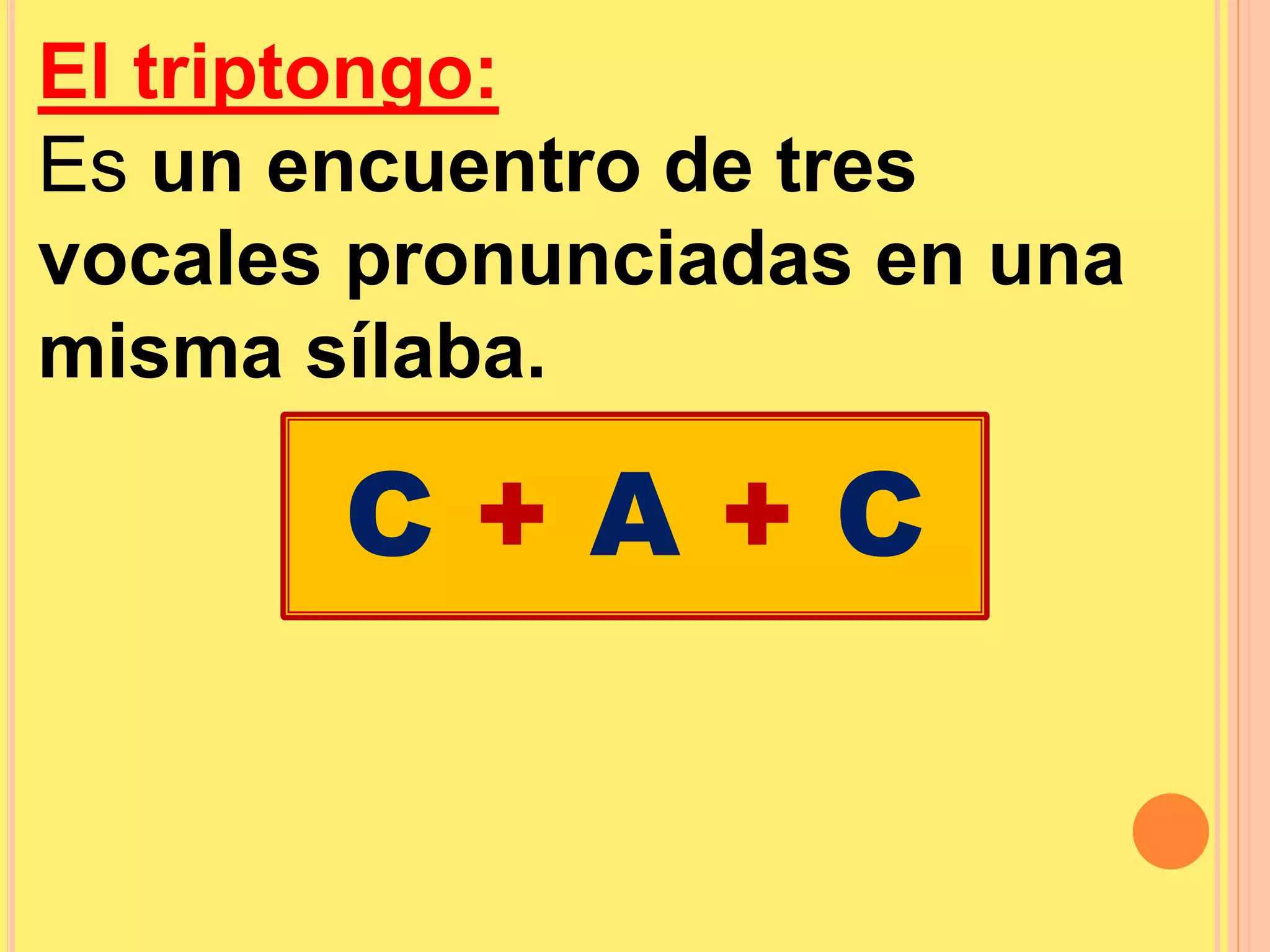 El diptongo hiato y triptongo | PPTX