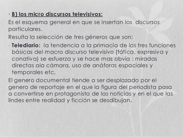 El discurso televisivo