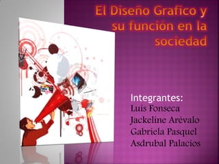 Integrantes:
Luis Fonseca
Jackeline Arévalo
Gabriela Pasquel
Asdrubal Palacios
 