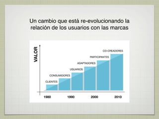 Un cambio que está re-evolucionando la
relación de los usuarios con las marcas
 
