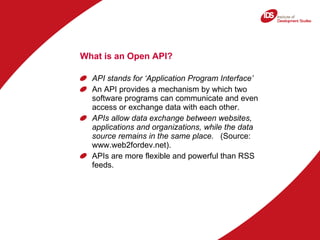 Eldis open api presentation | PPT