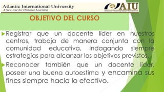EL DOCENTE COMO LÍDER MASTER EN ORGANIZACIÓN | PDF
