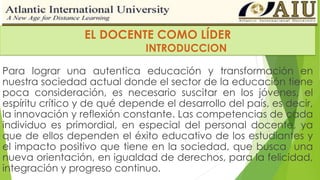 EL DOCENTE COMO LÍDER MASTER EN ORGANIZACIÓN | PDF