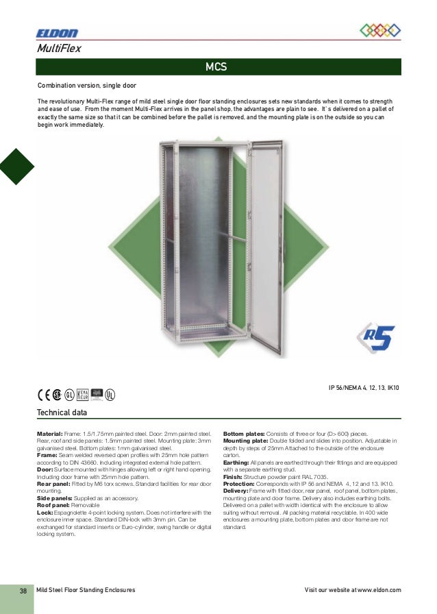 Eldon Electrical Enclosures Floor Standing Stainless Steel Enclosur…