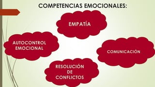 COMPETENCIAS EMOCIONALES: 
 