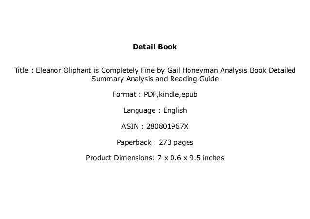 eleanor oliphant summary