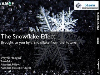 The Snowflake Effect:  Brought to you by a Snowflake from the Future Wayne Hodgins Snowflake, Autodesk Fellow Autodesk Strategic Futurist 