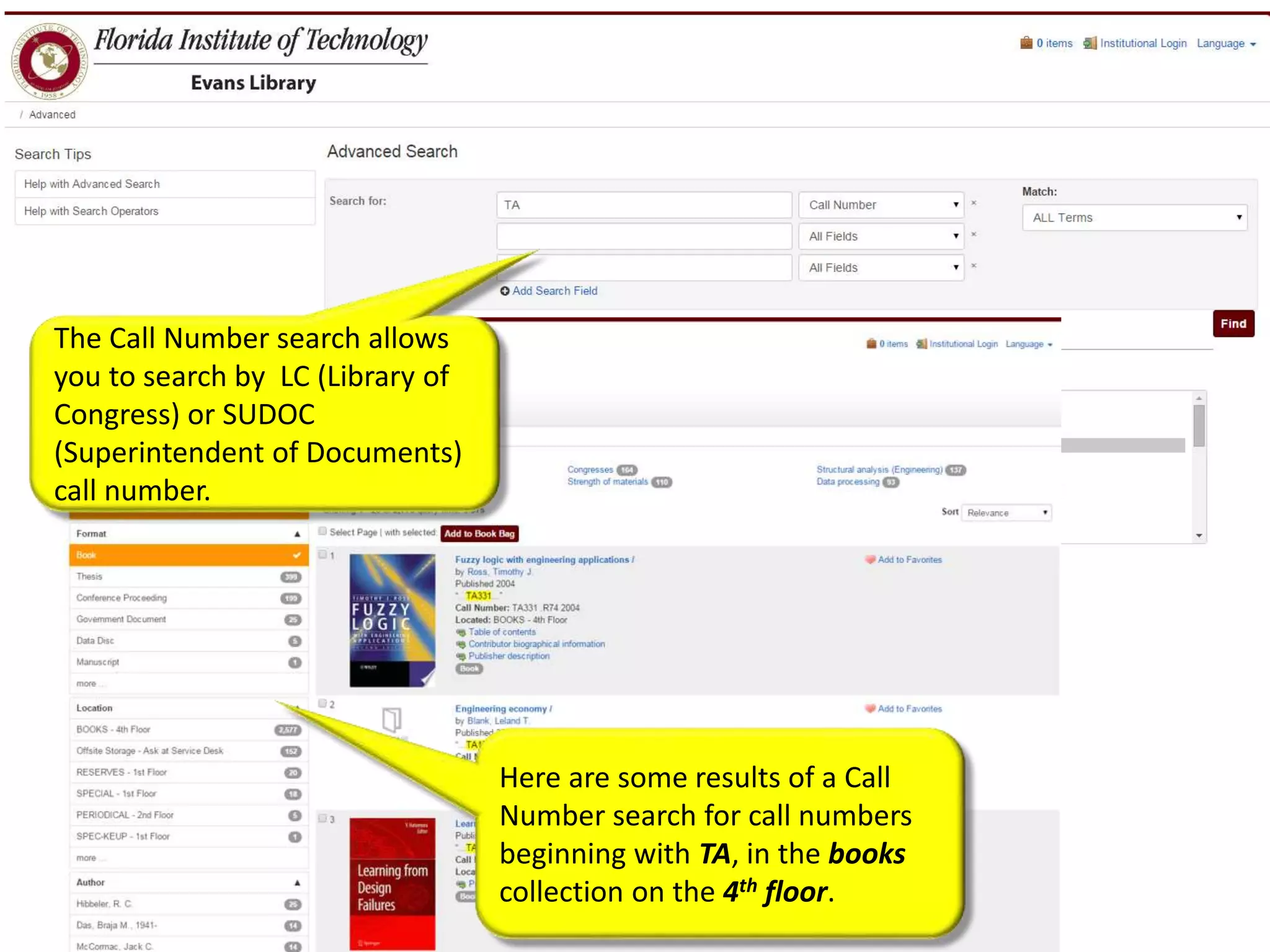 ELEARN The Evans Library Catalog PPT