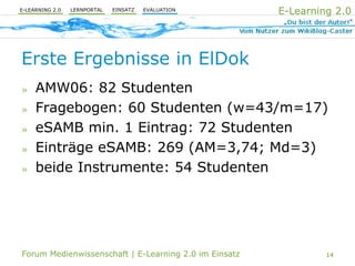 E-Learning 2.0 im Einsatz