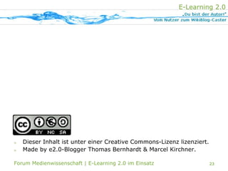 E-Learning 2.0 im Einsatz