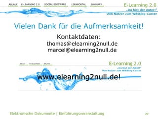 E-Learning 2.0 und PLE