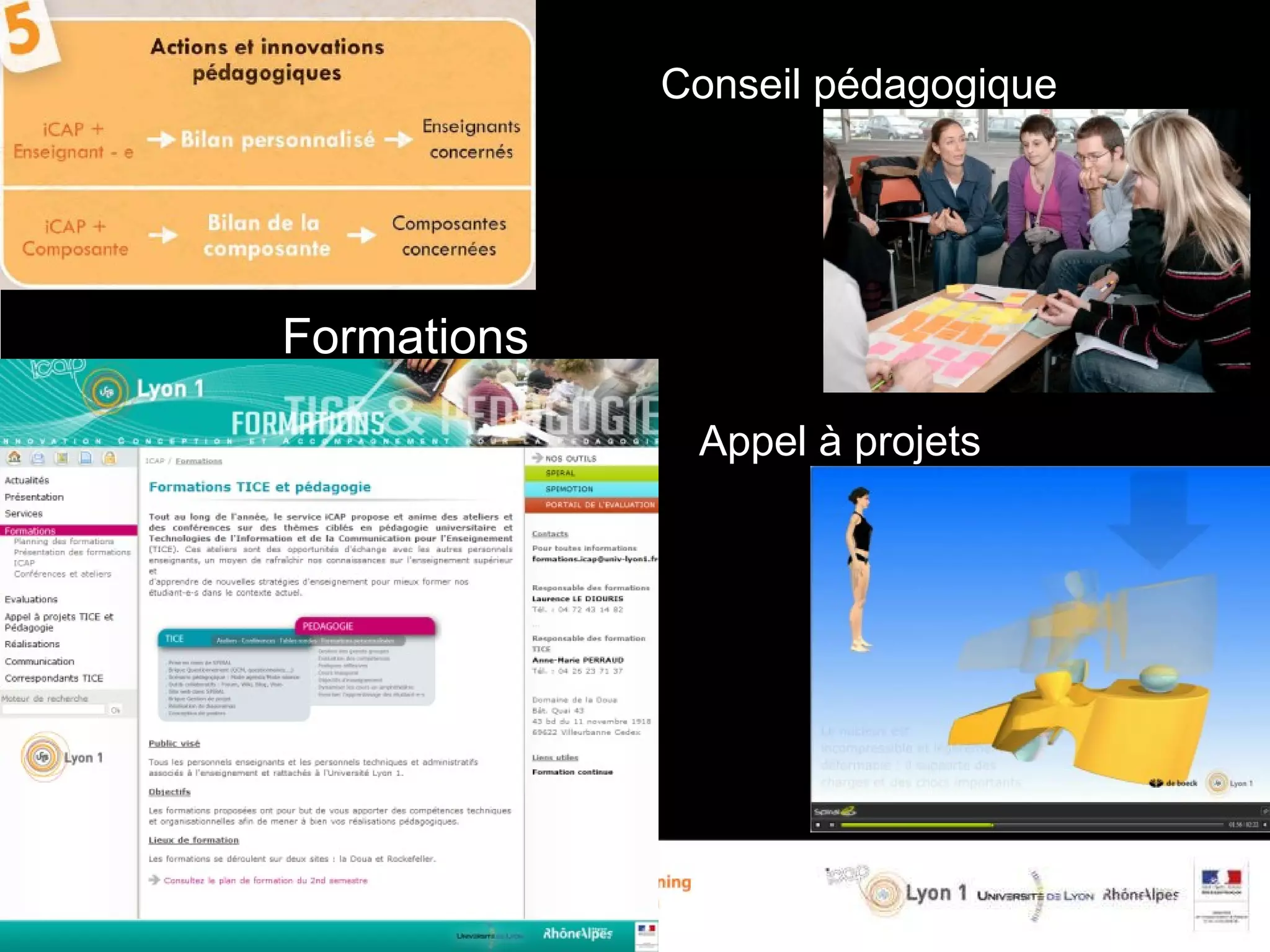 Conseil pédagogique Formations Appel à projets