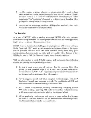 Video E-learning Case Study