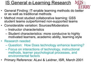 e-Learning: Facilitating Learning through Technology Slide 53