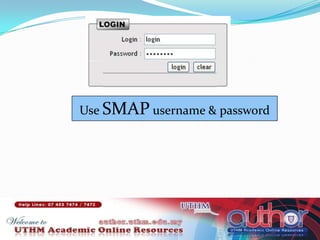 Use SMAP username & password