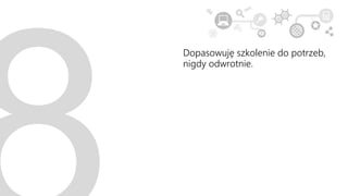 Dopasowuję szkolenie do potrzeb,
nigdy odwrotnie.
 