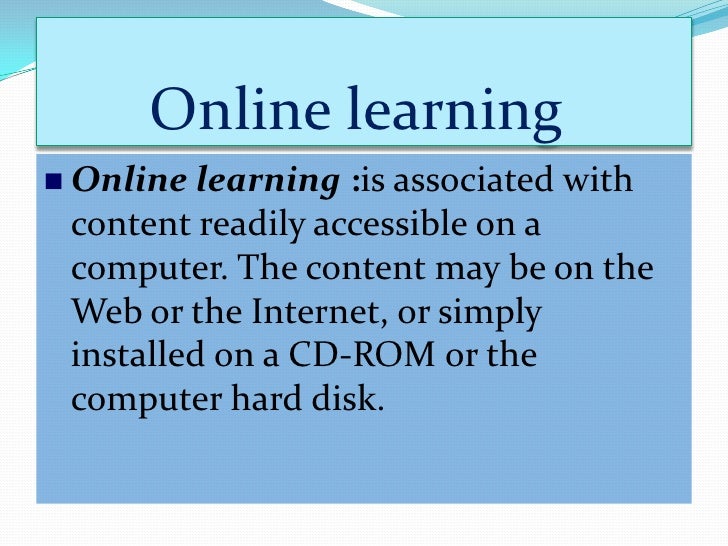elearning ppt online education powerpoint presentation