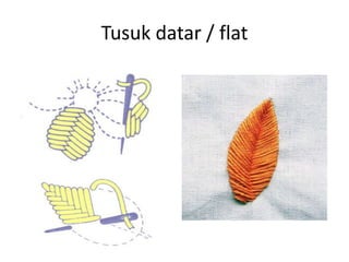 Tusuk datar / flat
 