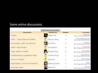 Some online discussions 