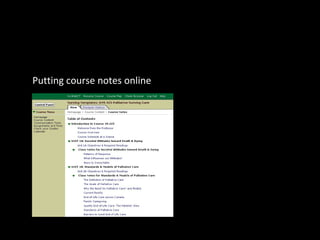 Putting course notes online 