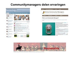 Communitymanagers delen ervaringen 