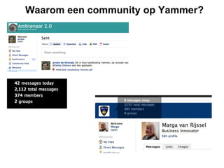 Waarom een community op Yammer? 