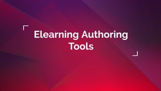 Elearning authoring tools