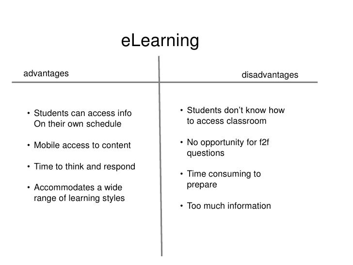 The Disadvantages And Disadvantages Of E Learning