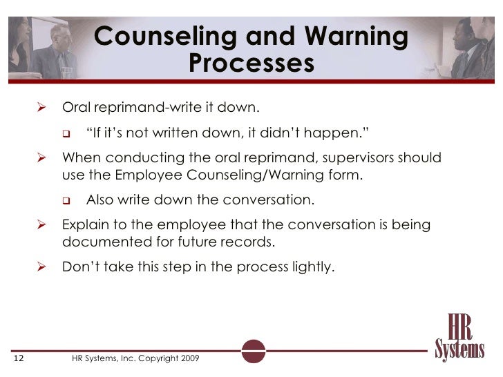 employee counseling forms
