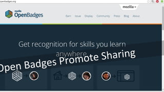 Open Badges Promote Sharing