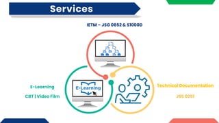 IETM – JSG 0852 & S1000D
Technical Documentation
JSS 0251
E-Learning
CBT | Video Film
Services
 