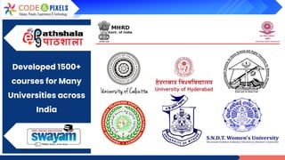 Developed 1500+
courses for Many
Universities across
India
 