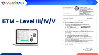 IETM - Level III/IV/V
 