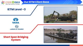 Our IETM Client Base
IETM &
Training Aids
IETM Level -3
Short Span Bridging
System
 