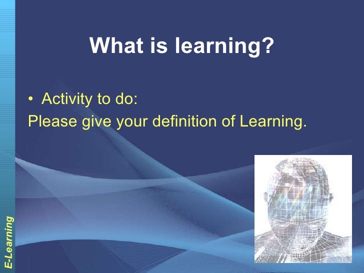 Elearning Defined