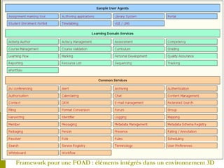 Framework pour une FOAD : éléments intégrés dans un environnement 3D 