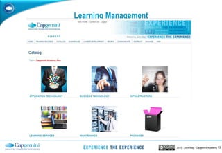 132013 - John May - Capgemini Academy
Learning Management
 