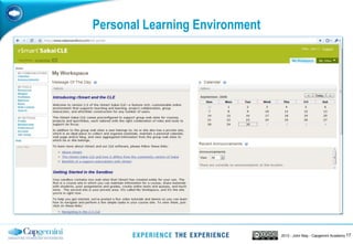 172013 - John May - Capgemini Academy
Personal Learning Environment
 