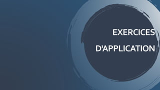 EXERCICES
D'APPLICATION
 