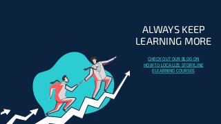 ALWAYS KEEP
LEARNING MORE
CHECK OUT OUR BLOG ON
HOW TO LOCALIZE STORYLINE
ELEARNING COURSES
 