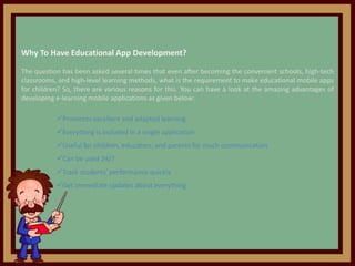 e-Learning Mobile App Development | PPTX