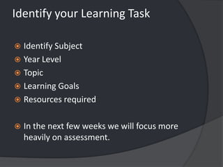 Continued…..	“When students engage in the construction of knowledge, an element of uncertainty is introduced into the instructional process and the outcomes are not always predictable; in other words, the teacher is not certain what the students will produce.  In helping students become producers of knowledge, the teacher’s main instructional task is to create activities or environments that allow them opportunities to engage in higher-order thinking.”