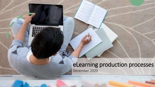 eLearning production processes
December 2020
 