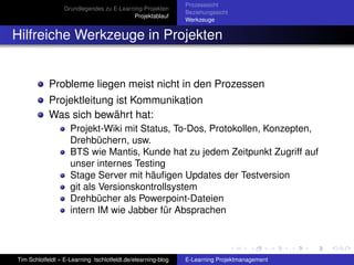 Elearning Projektmanagement