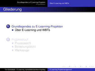 Elearning Projektmanagement