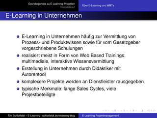 Elearning Projektmanagement