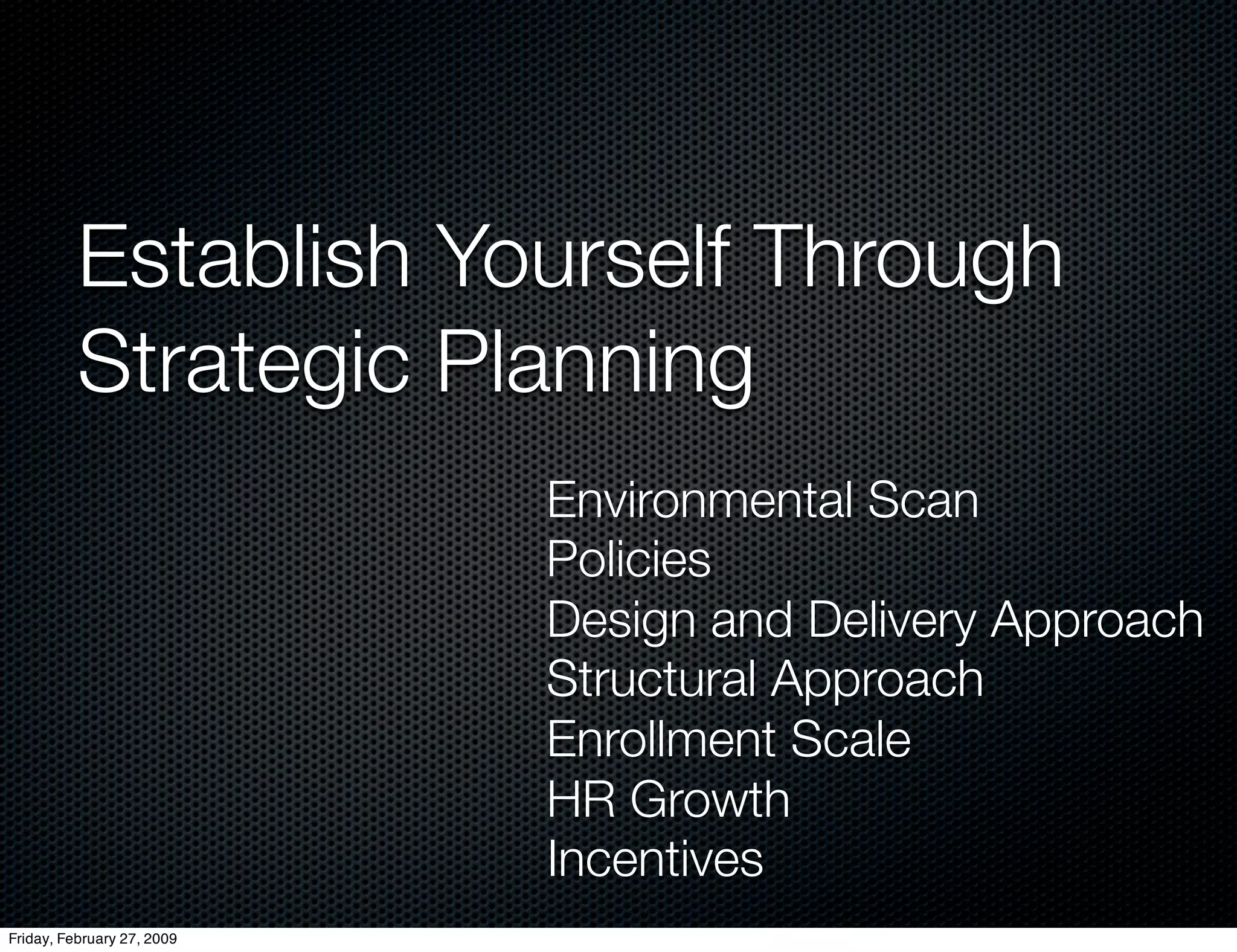 E Learning Strategic Thinking