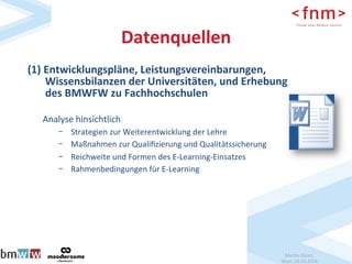Mar$n	Ebner,		
Wien,	26.04.2016	
Datenquellen	
(1)  Entwicklungspläne,	Leistungsvereinbarungen,		
Wissensbilanzen	der	Univ...